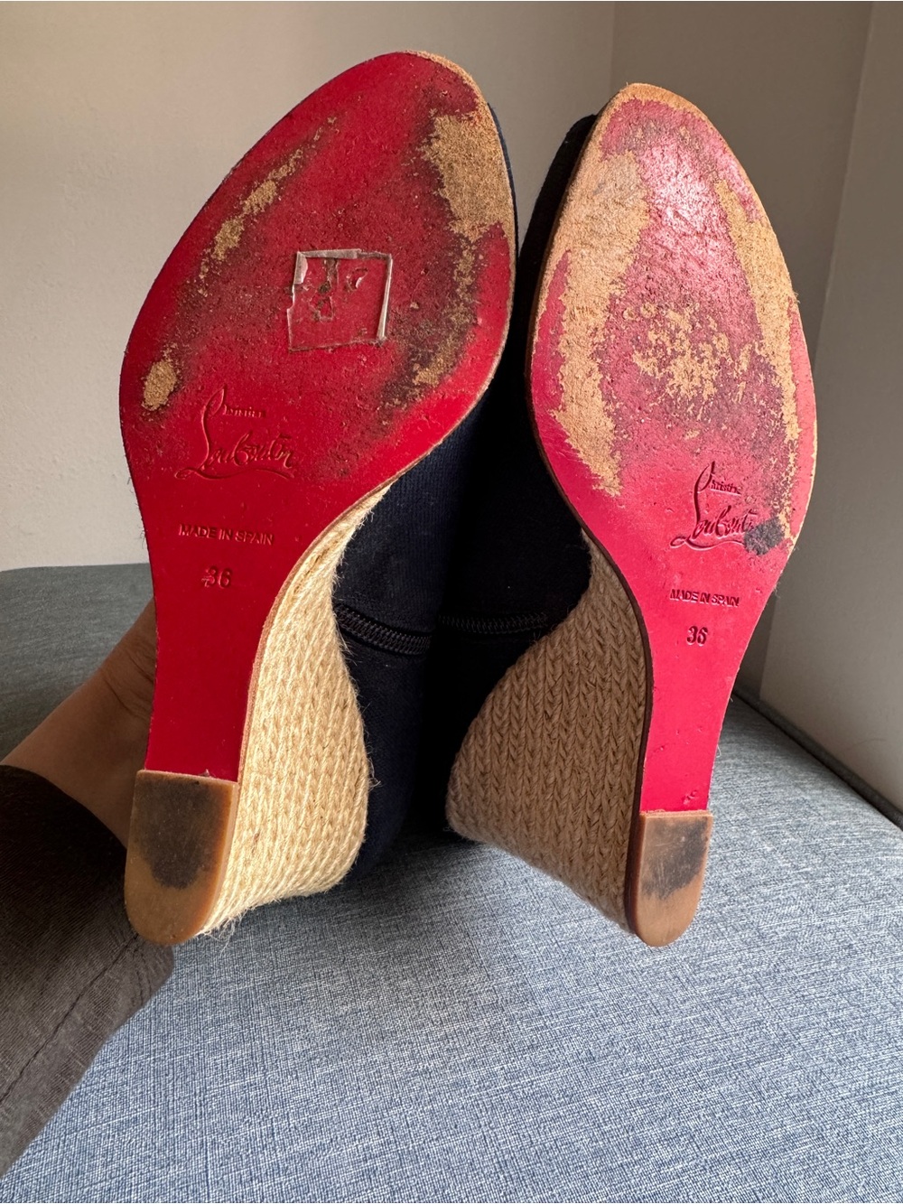 Christian Louboutin Espadrille Wedge Sandals size 6 - Picture 5 of 6